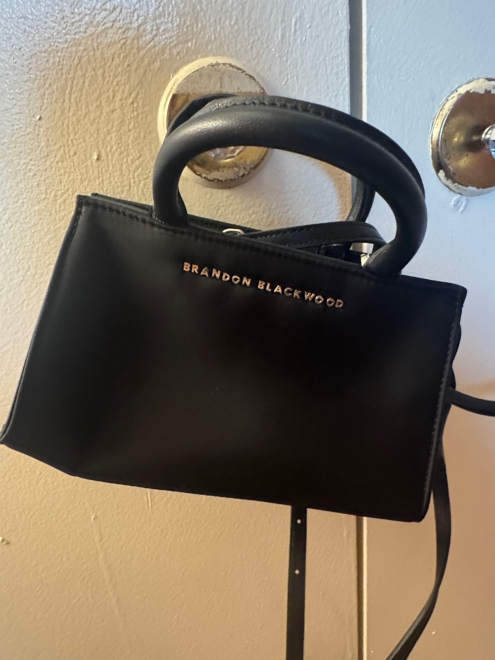 Brandon Blackwood Black Mini Top-Handle Satchel